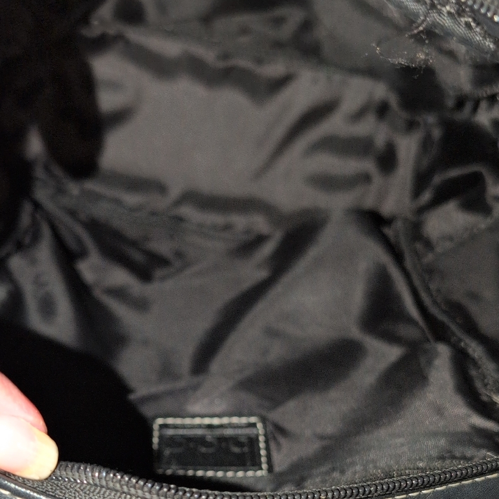 b.o.c. Black vegan Leather Backpack with WhitecStitch Detail - Picture 11 of 13
